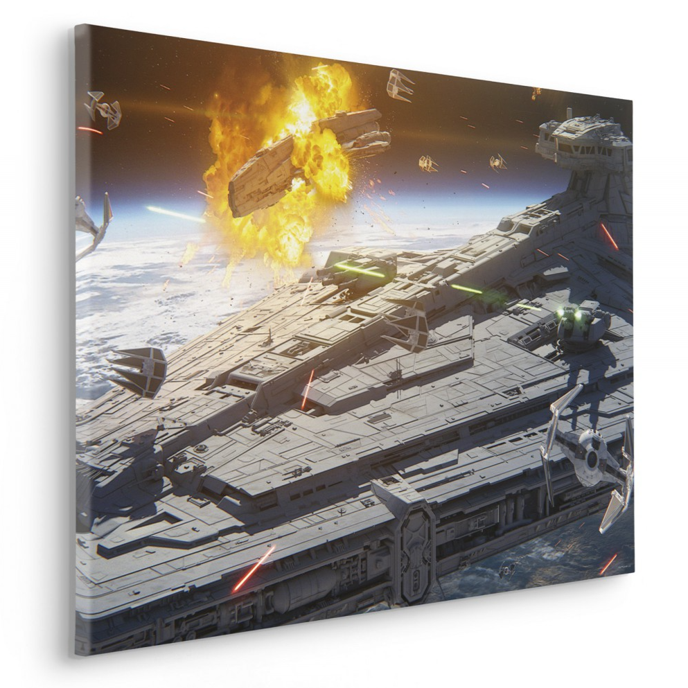 STAR WARS THE MANDALORIAN SPACE FIGHT 90X60